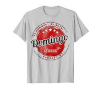Domingo el Hombre el Mito la leyend Domingo Nombre Camiseta, Hombre, Plata, XL
