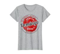 Domingo el Hombre el Mito la leyend Domingo Nombre Camiseta, Mujer, Gris Jaspeado, M