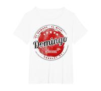 Domingo el Hombre el Mito la leyend Domingo Nombre Camiseta, Mujer Tallas Grandes, Blanco, 3XL Grande