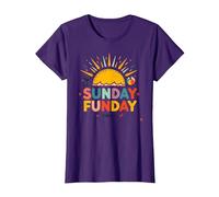 Domingo Funday: Alegre Día de Playa Vibes de Verano, Camiseta, Mujer, Morado, 3XL