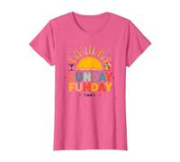 Domingo Funday: Alegre Día de Playa Vibes de Verano, Camiseta, Mujer, Rosa Jaspeado, XL
