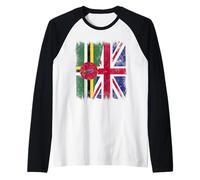 Dominica, Bandera del Reino Unido, Herencia Dominicana británica Camiseta Manga Raglan