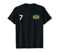 Dominica Número 7 Bandera Nacional Patrimonio del Orgullo Paí Camiseta