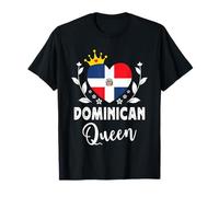 Dominican Queen Dominican Republic Flag Dominican Woman Camiseta