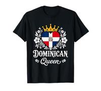 Dominican Queen Dominican Republic Flag Proud Woman Camiseta