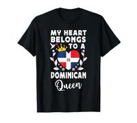 Dominican Queen Wife Girlfriend Dominican Republic Flag Camiseta
