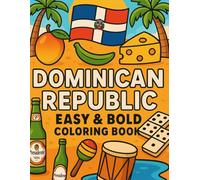 Dominican Republic Easy & Bold Coloring Book