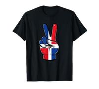 Dominican Republic Peace Sign Patriotic Country DR Flag Camiseta