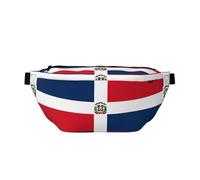 Dominican Republic - Riñonera cruzada versátil para hombres y mujeres con bolsillos con cremallera, ideal para viajes, correr, color negro, talla única