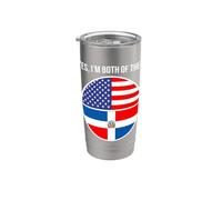 Dominicana Sí, soy los dos herencia americana Vaso térmico de acero inoxidable de doble pared