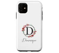 Dominique Nombre Flores Nombre Personalizado Dominique Carcasa para iPhone 11