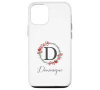Dominique Nombre Flores Nombre Personalizado Dominique Carcasa para iPhone 12/12 Pro
