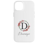 Dominique Nombre Flores Nombre Personalizado Dominique Carcasa para iPhone 14 Plus