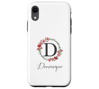 Dominique Nombre Flores Nombre Personalizado Dominique Carcasa para iPhone XR