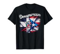 Dominirican DR Dominican Republic Puerto Rico PR Flag Pride Camiseta