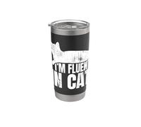 Domino el gato Vaso térmico de acero inoxidable de doble pared