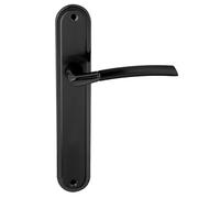 Domino manija de puerta ciega | Manija larga | Para puertas de habitación, oficina, sótano e interior | Forma de L | Accesorios de aluminio