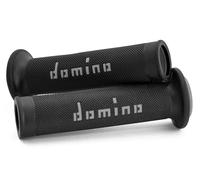 Domino - Manijas de Manillar para Moto Carretera A010 Soft Bicolor Negro/Gris