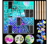 Domino Moldes de Resina, 1 Piezas Domino Crystal Epoxy Resina Fundición Moldes de Juego Moldes de Silicona para Año Nuevo Acción de Gracias Navidad y Manualidades