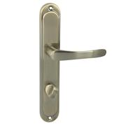 domino NOVA M3 - Juego de Tiradores Puerta de Baño (78 unidades, para puerta izquierda y derecha, forma de L, herrajes de aluminio y bronce)