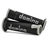 Domino Par de manillares A450 de carreras – Revestimientos de agarre completo – Negro/Gris