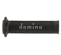 Domino - Par de puños bicolor negro/gris para moto de carretera/carreras de material bicomponente Longitud: 120 mm y 125 mm Accesorios: 97.5595.04-00