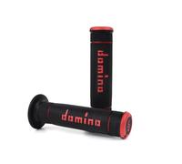 Domino - Par de puños Trial para moto, color negro/rojo