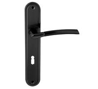 domino PRESTO BLACK BB-Buntbart 72 - Juego de manillas para puertas de habitaciones, placa larga, color negro