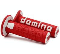Domino Racing A360 - Puños para Moto de Cross, Color Rojo y Blanco