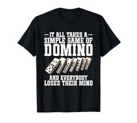 Dominoe Juego Jugador Entusiasta Juego Simple Dominó Camiseta