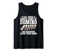 Dominoe Juego Jugador Entusiasta Juego Simple Dominó Camiseta sin Mangas