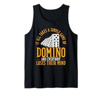 Dominoe Juego Jugador Entusiasta Juego Simple Dominó Camiseta sin Mangas