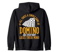 Dominoe Juego Jugador Entusiasta Juego Simple Dominó Sudadera con Capucha
