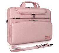 DOMISO 15-15,6 Pulgadas Impermeable Funda Protectora Bolsa Bandolera Maletin Compatible con Ordenador Portátil/Apple/IdeaPad ThinkPad/HP ENVY 15 / Dell/ASUS/Acer, Rosado