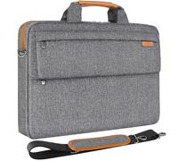 DOMISO 15-15,6 pulgadas resistente al agua bolsa maletín maletín maletín bolso bandolera para 15.6" IdeaPad ThinkPad/HP Pavilion 15 ENVY 15 / Dell XPS 15 / Apple / Asus, gris oscuro