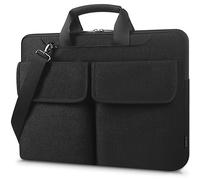 DOMISO 15-15.6 Zoll Laptop Tasche Multifunktionale Aktentasche Schultertasche für 15-15.6" Laptops/15.6 MacBook Pro/HP Envy 15/MSI GS73VR Stealth PRO/Acer/ASUS,Negro