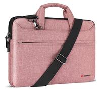 DOMISO 15.6 Pulgada Impermeable Funda Portatil Bolsa Maletín para portátiles con Asa para 15.6" Lenovo Yoga 720 IdeaPad S510 ThinkPad E575 T580/HP 15/Lenovo Flex 4 5/ASUS ROG Zephyrus S GX531,Rosa.