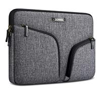 DOMISO Funda impermeable para Apple MacBook Pro/MacBook Air/ iPad Pro/Lenovo/Acer/HP/Asus/Dell [Gris Oscuro - 15 - 15,6 Pulgadas]