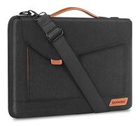 DOMISO Funda para Portátil 14 Pulgadas Maletín Resistente al Agua con Correa Ajustable Compatible con Lenovo HP Dell y Otras Marcas, Negro