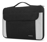 DOMISO Funda para portátil de 14 pulgadas, resistente al agua, con asa retráctil para MacBook Air 15, Dell XPS, HP Pavilion, Lenovo, ASUS, Acer, color negro