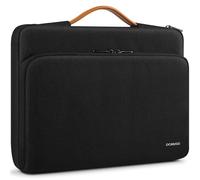 DOMISO Funda para portátil de 17,3 pulgadas con asa, compatible con portátiles Asus/Dell/HP/LG de 17,3 pulgadas, incluye IdeaPad 5 Pro, ZBook Fury, Envy, Gram 17, color negro