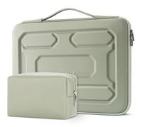 DOMISO Funda para portátil de 17 pulgadas con bolsa de accesorios, a prueba de golpes, impermeable, EVA, para ZBook Fury 17.3 G8/MSI GS73VR Stealth Pro/HP Envy 17/LG Gram 17"/ROG Strix GL702VS, verde menta