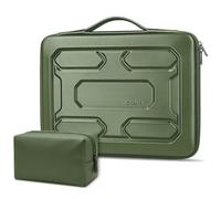 DOMISO Funda para portátil de 17 pulgadas con bolsa de accesorios, a prueba de golpes, impermeable, EVA, para ZBook Fury 17.3 G8/MSI GS73VR Stealth Pro/HP Envy 17/LG Gram 17"/ROG Strix GL702VS, verde