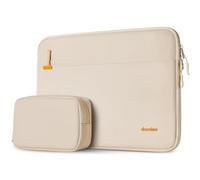 DOMISO Funda para Portatil Ordenador 13 Pulgadas,Mac Book Pro 14 M4 M3 M2 2025/Mac Book Pro MAX,Protección Bolsa para 13-14 Pulgadas Lenovo,DELL,HP,Chromebook,Laptop PC Case Sleeve,Beige