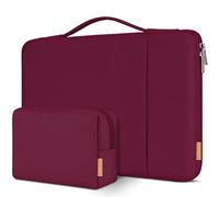 DOMISO Funda para Portatil Ordenador 13 Pulgadas,MacBook Pro 14 M4 M3 M2/MacBook Pro MAX,Bolsa para 13-14 Pulgadas Lenovo,HP,DellChromebook,Laptop PC Case Sleeve,con Paquete de Accesorios,Vino Rojo