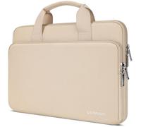 DOMISO Funda para Portatil Ordenador 14 Pulgadas,MacBook Air 15 M4 M3 M2 2025/MacBook Pro,Bolsa para 14-15 Pulgadas Lenovo,HP,DELL,ASUS Chromebook,Laptop PC Case Sleeve con Asa,Beige