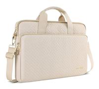 DOMISO Funda para Portatil Ordenador 15.6 Pulgadas,MacBook Pro M4 M3 M2 2025/Pro Max,Protección Bolsa para 15-16 Pulgadas Lenovo,HP,Dell,Asus Chromebook,Laptop PC Case Sleeve,con Tirantes，Beige