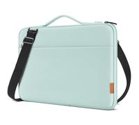 DOMISO Funda para Portatil Ordenador 15.6 Pulgadas,MacBook Pro M4 M3 M2 2025/Pro MAX,Protección Bolsa para 15-16 Pulgadas Lenovo,HP,DELL,ASUS Chromebook,Laptop PC Case Sleeve,con Tirantes，Menta Verde