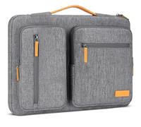 DOMISO Funda para Portatil Ordenador 17 Pulgadas,Protección Bolsa para 17 Pulgadas Lenovo,HP,Dell,Asus Chromebook,Impermeable Laptop PC Case Sleeve Con Asa,Gris