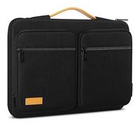 DOMISO Funda Protectora 360° para Portátil 15-15.6/16 Pulgadas, Impermeable con Asa, Compatible con MacBook Pro 16 y MacBook Air 15 M3, Negro